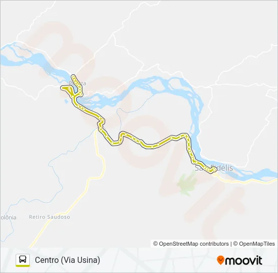 CENTRO - PUREZA Bus Line Map