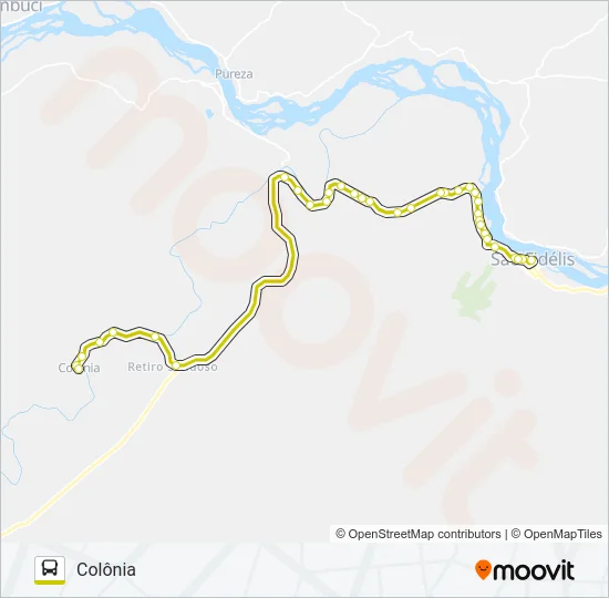 CENTRO - COLÔNIA Bus Line Map