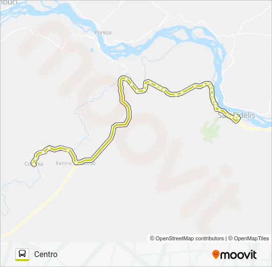 CENTRO - COLÔNIA Bus Line Map