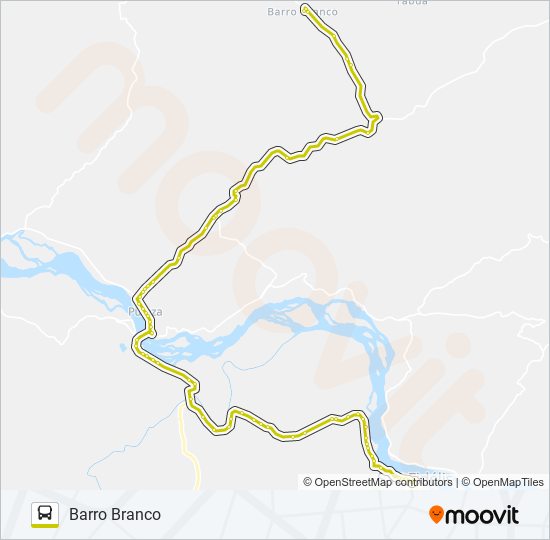 CENTRO - BARRO BRANCO bus Line Map