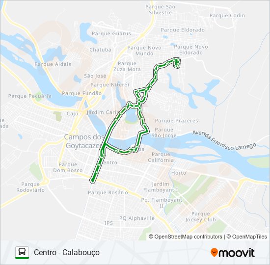 Mapa de 308 de autobús