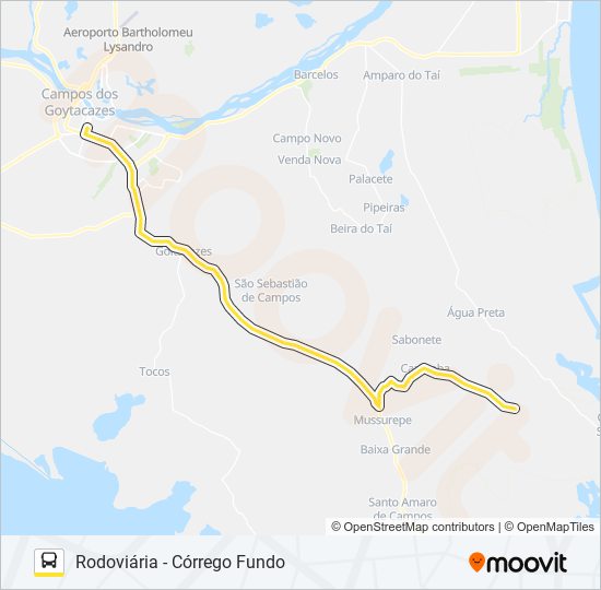 Mapa de 223 de autobús