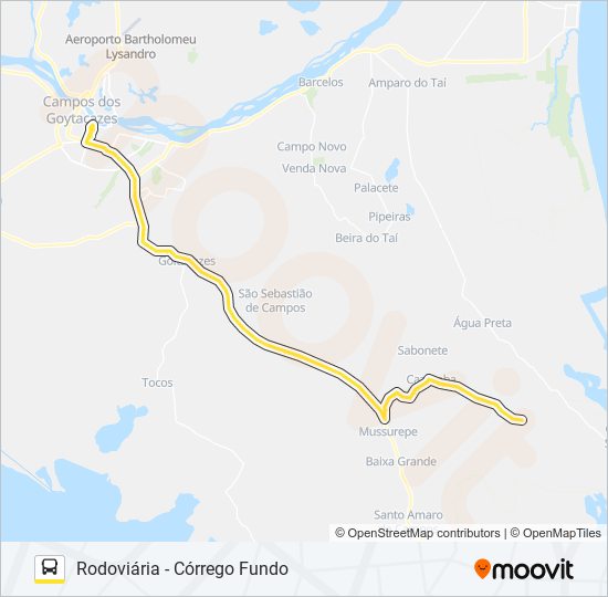 Mapa de 223 de autobús