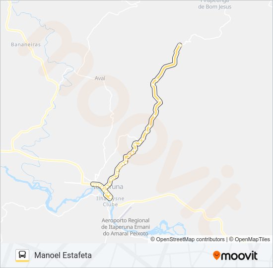 Mapa da linha 40 de ônibus