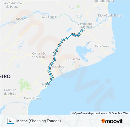 CAMPOS - MACAÉ Bus Line Map