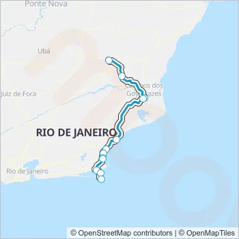 ITAPERUNA - ARRAIAL DO CABO Bus Line Map