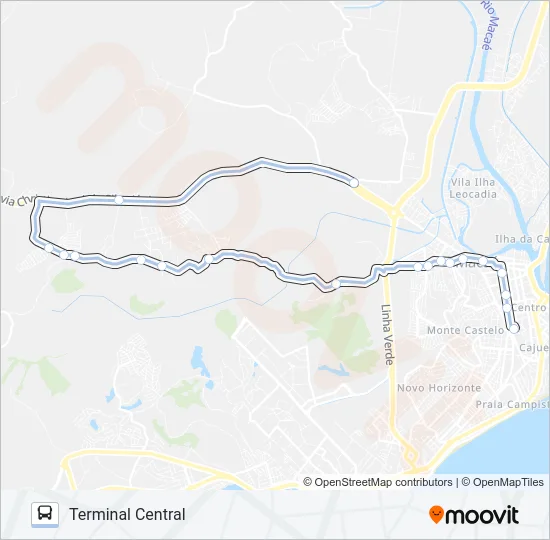 A-13 Bus Line Map
