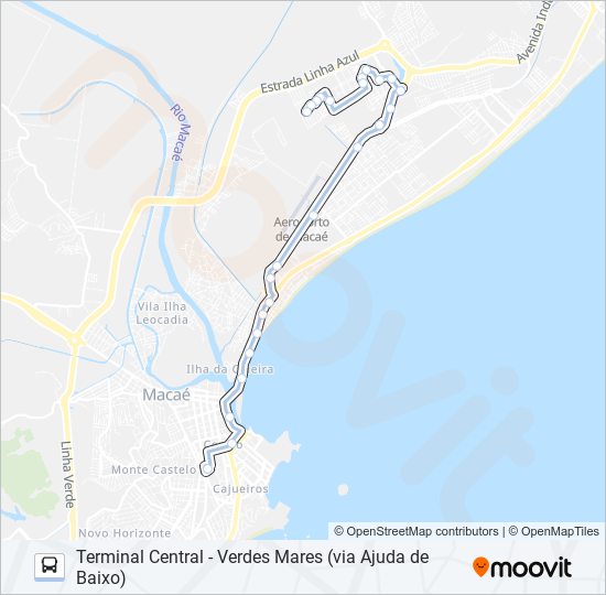 Mapa de A-22 de autobús