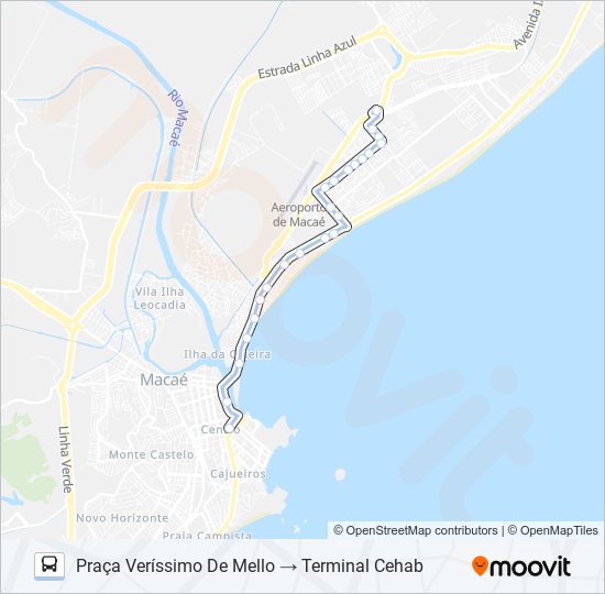 Mapa de A-32 de autobús