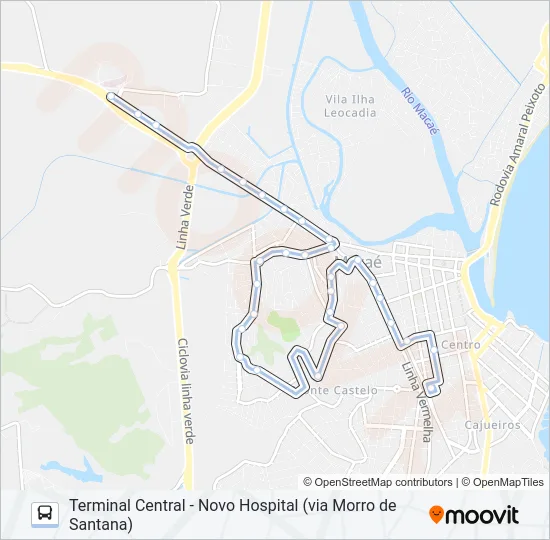 A-33 Bus Line Map