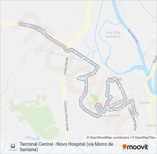 A-33 Bus Line Map