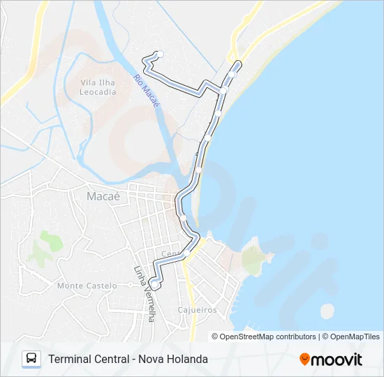 A-52 Bus Line Map