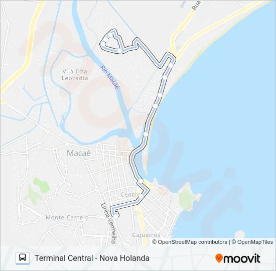 A-52 Bus Line Map