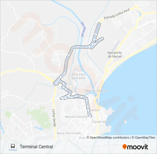 A-53 Bus Line Map