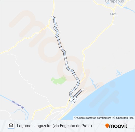 Mapa de A-71 de autobús