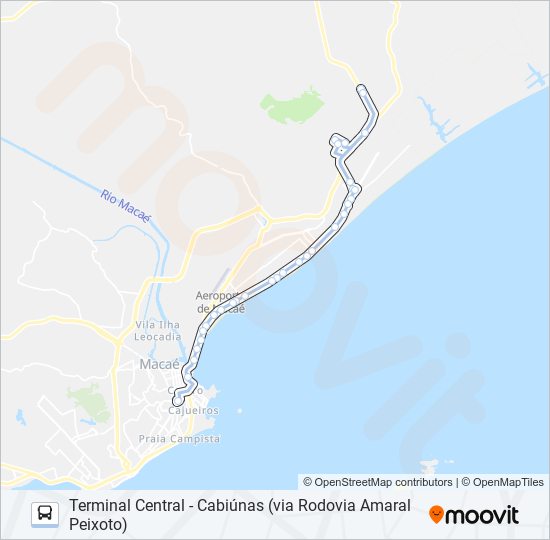 Mapa de A-81 de autobús