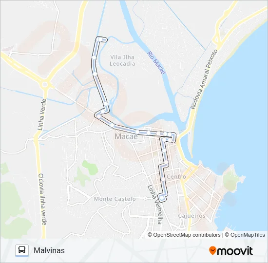 A-91 Bus Line Map