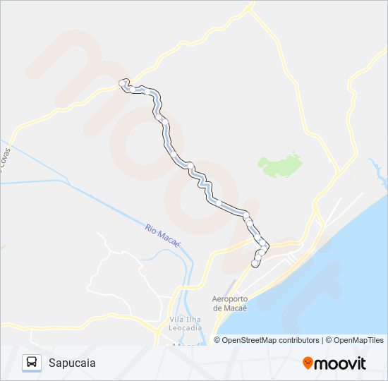 Mapa da linha S-12 de ônibus