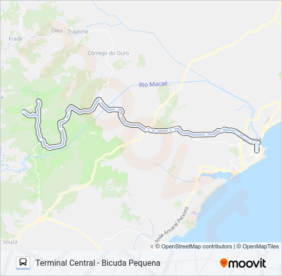 Mapa da linha S-23 de ônibus