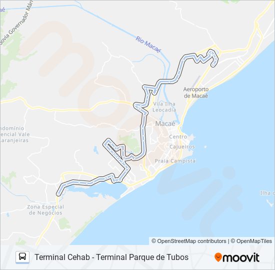 Mapa de T-13 de autobús