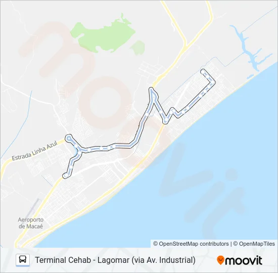 A-61H Bus Line Map