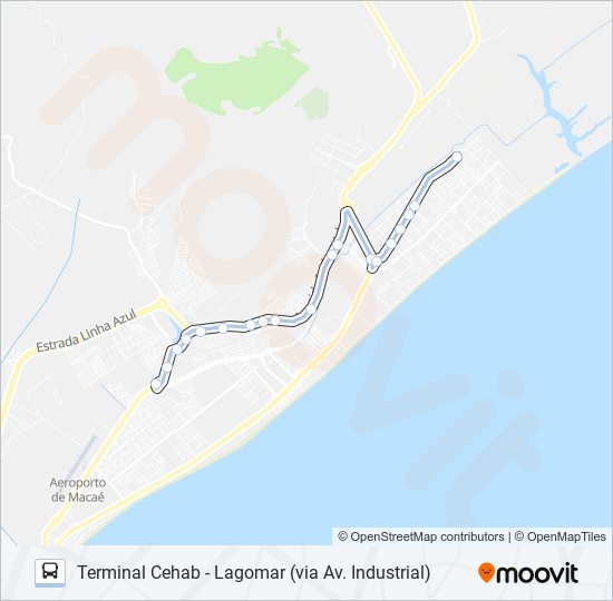 Mapa de A-61H de autobús