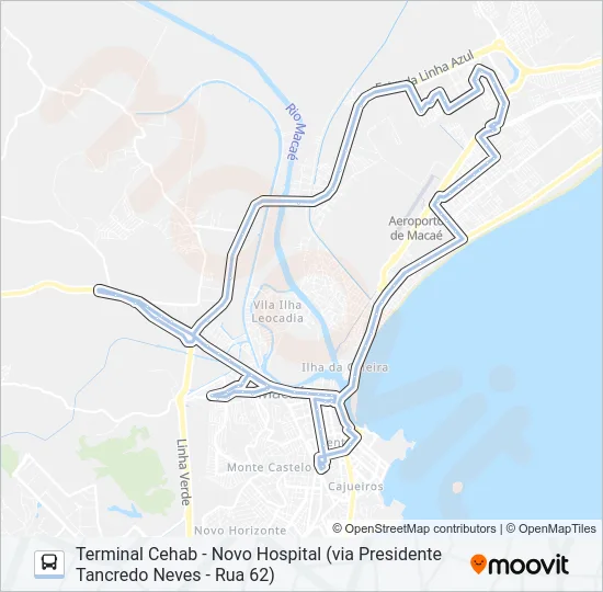 T-12H Bus Line Map