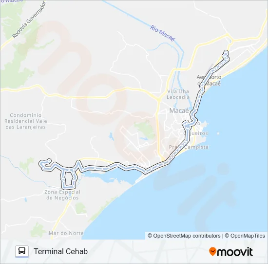 T-21B Bus Line Map
