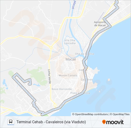 Mapa da linha T-41R de ônibus