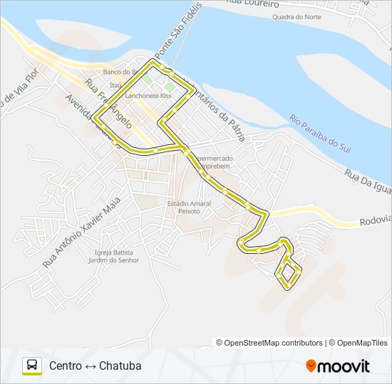 CENTRO - CHATUBA (CIRCULAR) bus Line Map