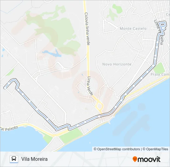 A-21 Bus Line Map