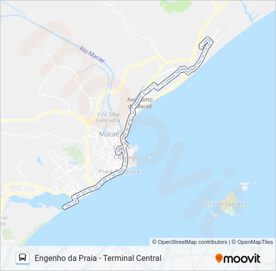 A-73 Bus Line Map