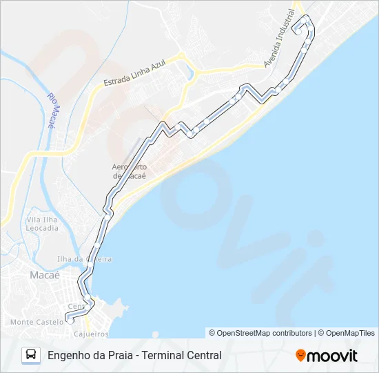 A-73 Bus Line Map