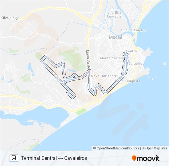 Mapa de T-61 de autobús