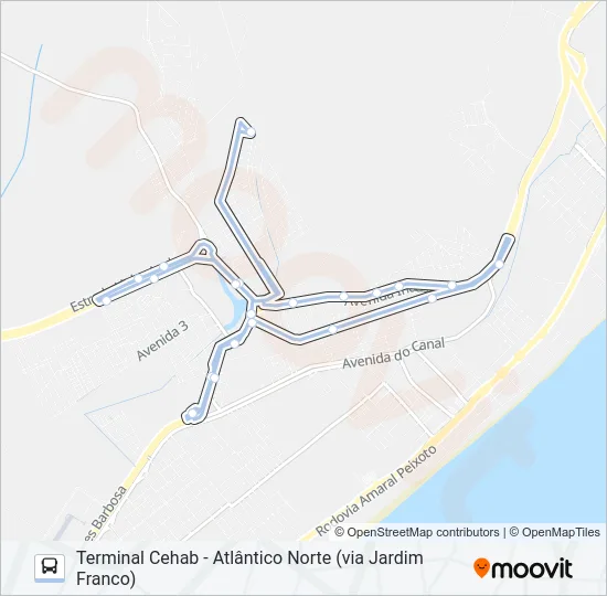 A-12A Bus Line Map
