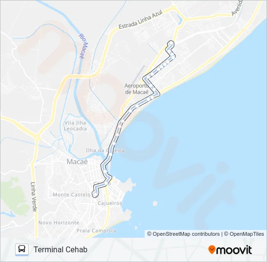 A-12B Bus Line Map