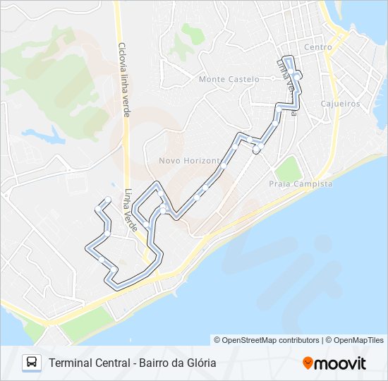 Mapa de C-41A de autobús