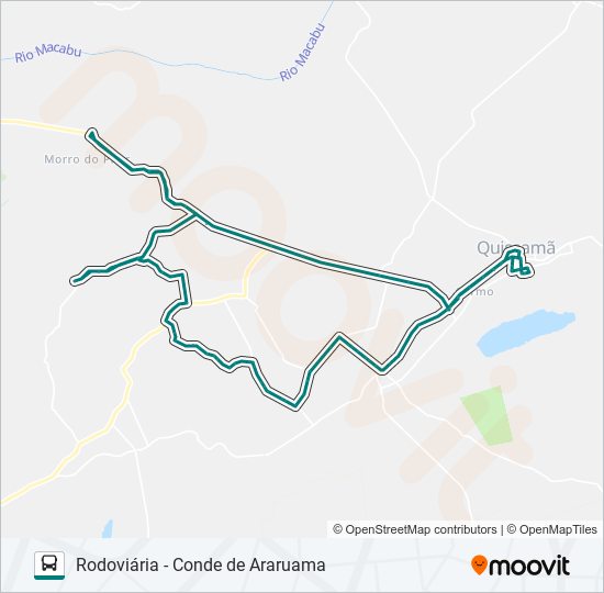 Mapa da linha 4 de ônibus