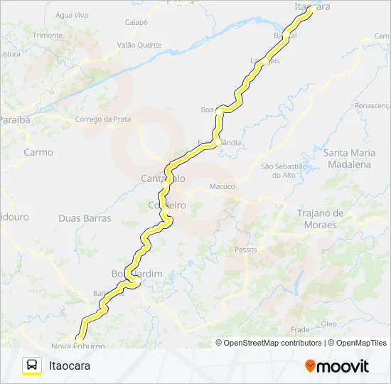 ITAOCARA - FRIBURGO Bus Line Map