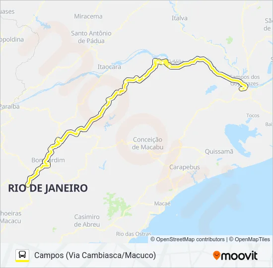 CAMPOS - FRIBURGO Bus Line Map