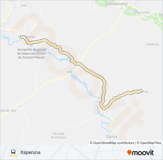 Mapa da linha 35 de ônibus