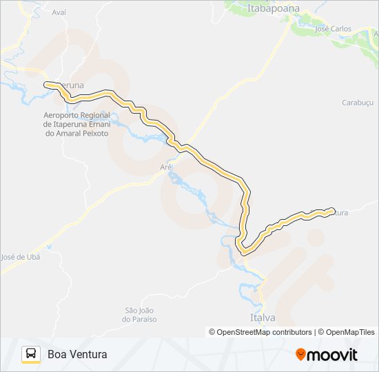 Mapa da linha 35 de ônibus