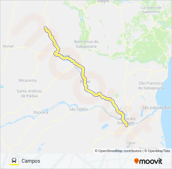 N105 Bus Line Map