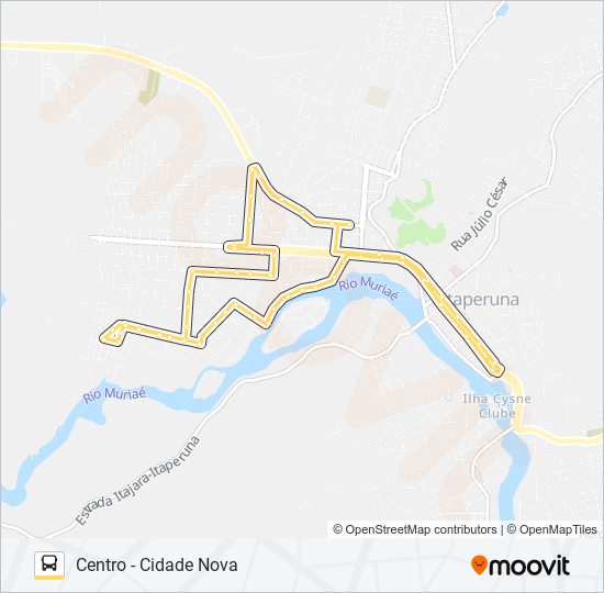 Mapa da linha 16 de ônibus