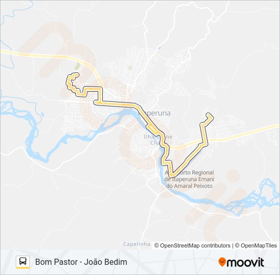 Mapa da linha 26 de ônibus