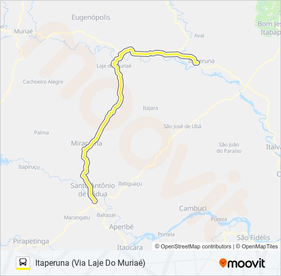 Mapa da linha N141 de ônibus