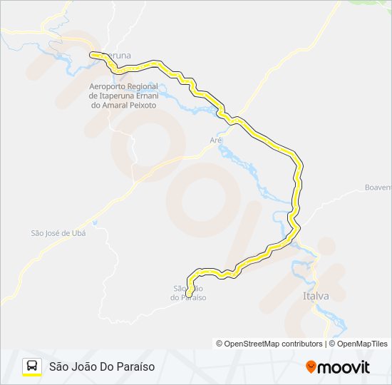 Mapa da linha N415 de ônibus