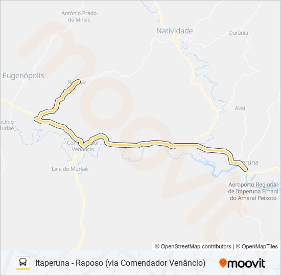 Mapa da linha 31 de ônibus