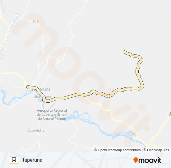 Mapa da linha 34 de ônibus