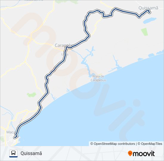 Mapa da linha N220 de ônibus